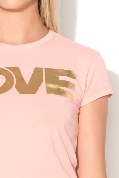 Love Moschino Tricou cu imprimeu cauciucat Femei