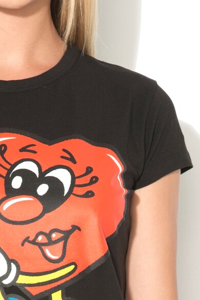 Love Moschino Tricou cu imprimeu frontal cauciucat Femei