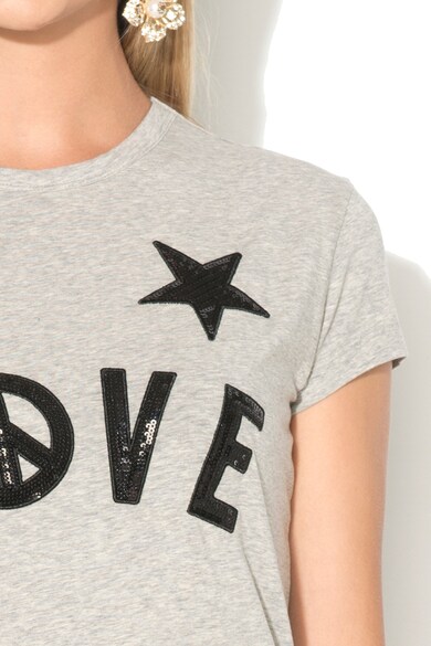 Love Moschino Tricou cu paiete Femei