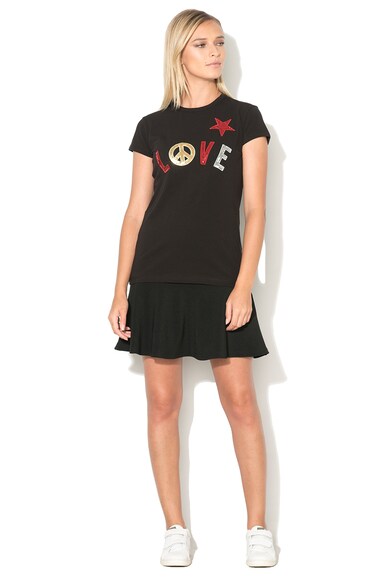 Love Moschino Tricou cu paiete Femei