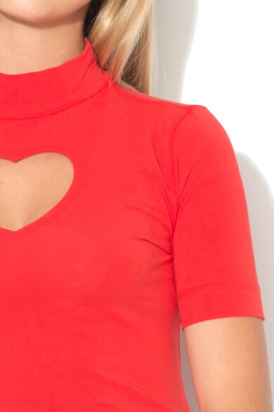 Love Moschino Tricou cu decupaj in forma de inima Femei