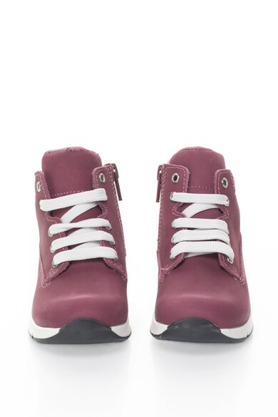 Zee Lane Pantofi sport hi-top de piele nabuc, Bordeaux Fete