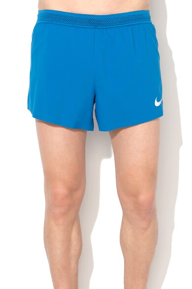 Nike Pantaloni scurti din material usor cu chiloti integrati, pentru alergare Aeroswift Barbati
