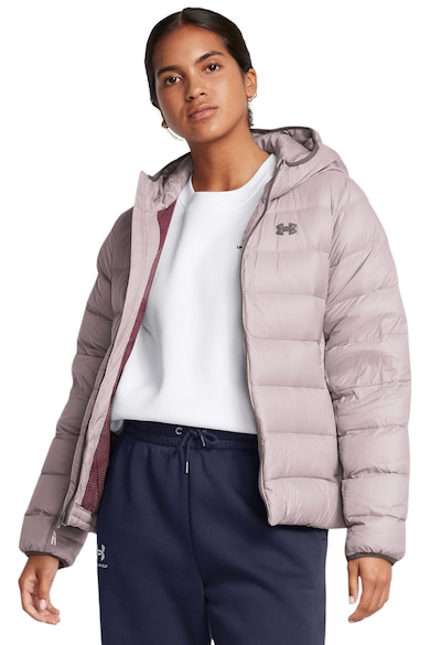 Geaca bufanta cu fermoar - Gri deschis