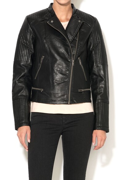 Pepe Jeans London Jacheta biker de piele sintetica Marian Femei