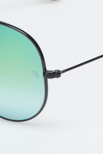 Ray-Ban Ochelari de soare aviator negri cu lentile oglinda, unisex Barbati