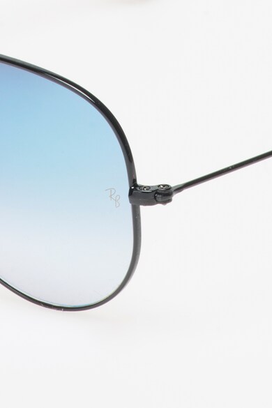 Ray-Ban Ochelari de soare aviator negri cu lentile oglinda, unisex Barbati