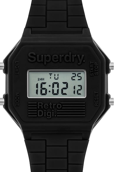 SUPERDRY Ceas digital cu o curea de silicon Retro  Barbati