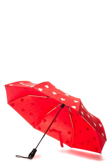 Moschino Телескопичен чадър с десен на сърца Жени