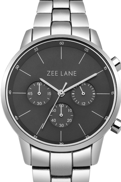 Zee Lane Collection Kerek Chrono Karóra, Ezüstszín/Fekete férfi