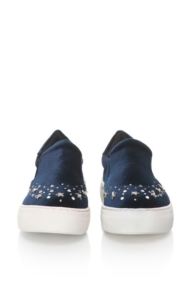 Oakoui Pantofi slip-on flatform catifelti cu strasuri Eva Femei