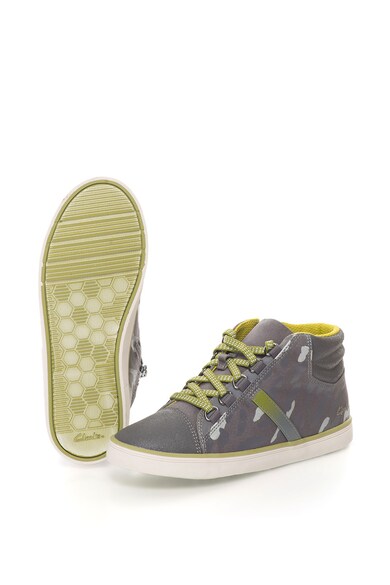 Clarks Tenisi mid-high cu imprimeu camuflaj Comic Way Jnr Fete