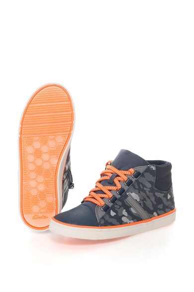 Clarks Tenisi mid-high cu imprimeu camuflaj Comic Way Jnr Baieti