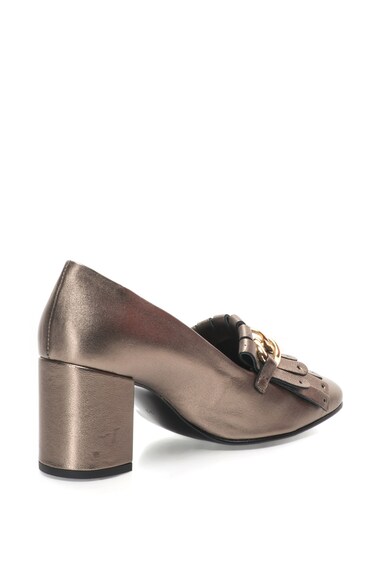 Tosca Blu Кожени обувки с масивен ток и метален детайл Жени
