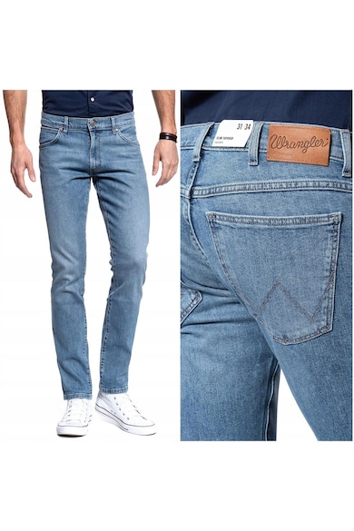 Blugi Barbati - Larston - W27-L32 - Bumbac - Fermoar - Lungi - Talie Medie - 5 Bunzuare - High-Quality - Albastru