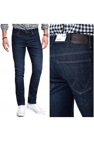 Blugi Barbati - Larston - W27-L32 - 100% Bumbac - Fermoar - Lungi - Talie Joasa - 5 Bunzuare - High-Quality - Albastru