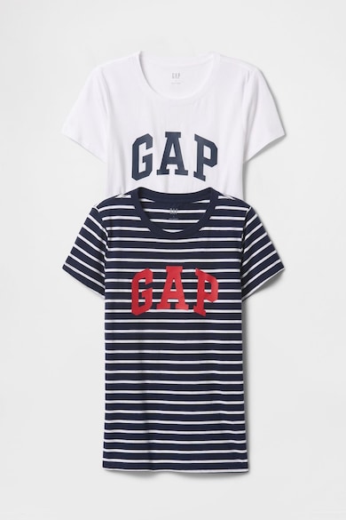 Set de tricouri cu imprimeu - 2 piese - Coral/Alb optic/Bleumarin