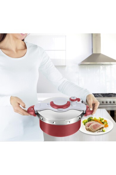 Tefal Oala sub presiune  Clipso Minut Duo, 5 L , Rosu Femei