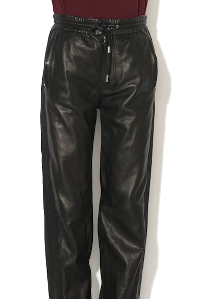 Diesel Black Gold Кожен панталон с цепки с цип Жени