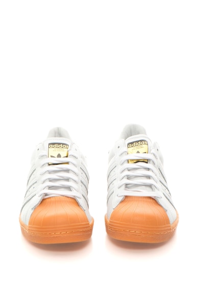 adidas Originals Pantofi sport Superstar 80S DLX, Alb/Oranj Barbati