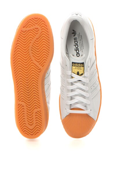 adidas Originals Pantofi sport Superstar 80S DLX, Alb/Oranj Barbati