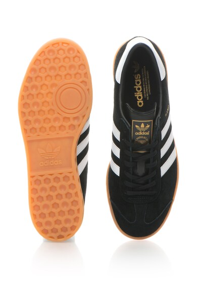 adidas Originals Pantofi sport cu dungi emblematice Hamburg, Negru/Alb Barbati