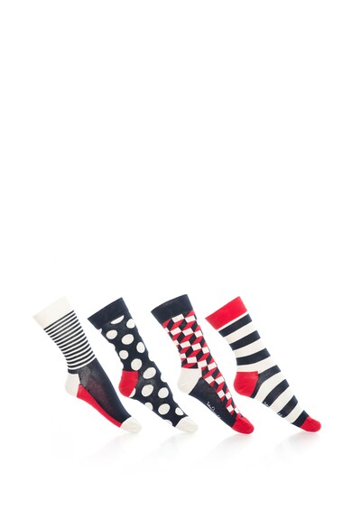 Happy Socks Set de sosete 3/4 cu diverse modele, unisex - 4 perechi Femei