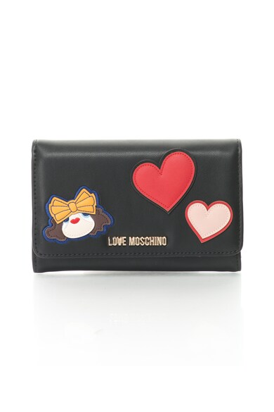 Love Moschino Portofel de piele sintetica cu imprimeu emblematic Femei