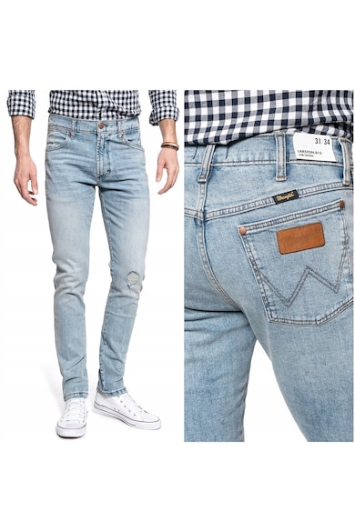 Blugi Barbati - Larston - W31-L34 - 100% Bumbac - Fermoar - Lungi - Talie Joasa - 5 Bunzuare - High-Quality - Albastru