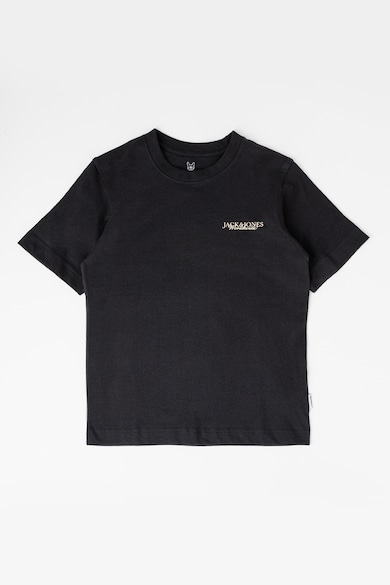 Tricou de bumbac cu logo - Negru/Kaki