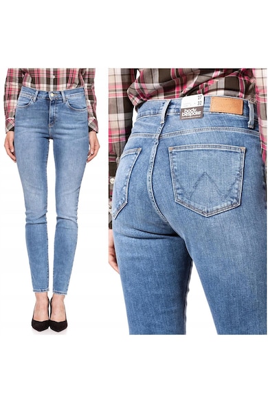 Blugi dama - High Rise Skinny - 10625-184 - Bumbac - Lungi - Petite - Denim - W24-L32 US - Albastru