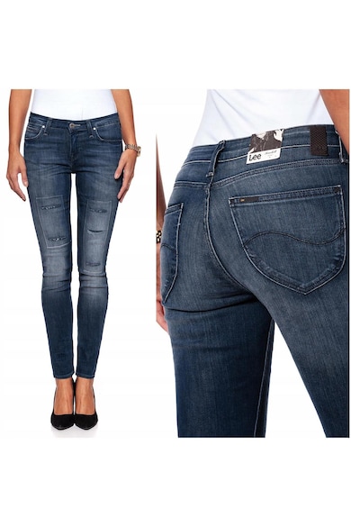 Blugi Dama - Scarlett - W26-L33 - Bumbac - Fermoar - Lungi - Talie Medie - 5 Bunzuare - High-Quality - Albastru