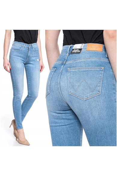 Blugi dama - High Rise Skinny - 18903-184 - Bumbac - Lungi - Petite - Denim - W24-L32 US - Albastru