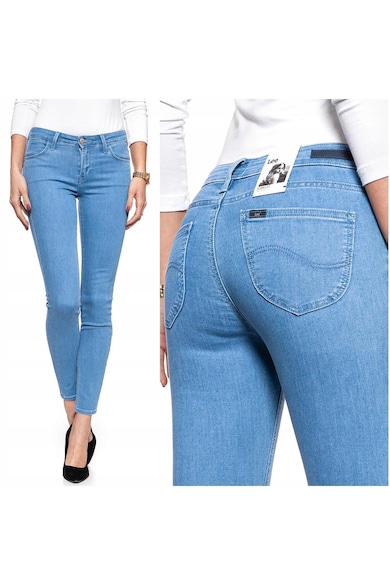 Blugi Dama - Scarlett - W24-L31 US - Bumbac - Fermuar - Lung - 5 Buzunare 2 Mari 2 Medii Exterioare 1 Mic Interior - Talie Medie - Albastru