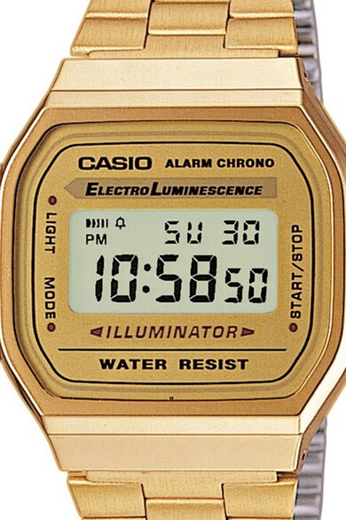 Casio Ceas digital unisex cu bratara de otel inoxidabil Femei