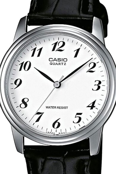 Casio Часовник Collection с черна кожена каишка Мъже