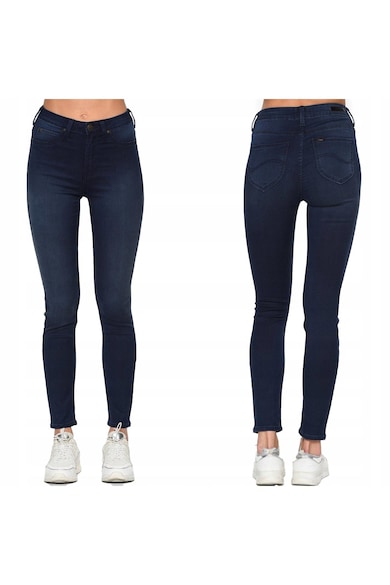 Blugi Dama - Skyler - W24-L31 US - Bumbac - Zipper - Lung - 5 Buzunare 2 Mari 2 Medii Exterioare 1 Mic Interior - Talie Inalta - Albastru