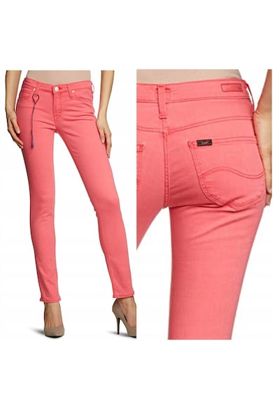 Blugi Dama - Scarlett - W24-L31 - Bumbac - Fermoar - Lungi - Talie Medie - 5 Bunzuare - High-Quality - Roz