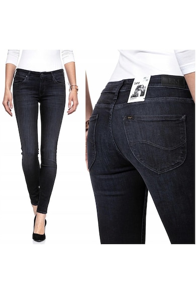 Blugi Dama - Scarlett Skinny - W24-L31 US - Bumbac - Zipper - Lung - 5 Buzunare 2 Mari 2 Medii Externe 1 Mic Intern - Talie Medie / Regulata - Negru