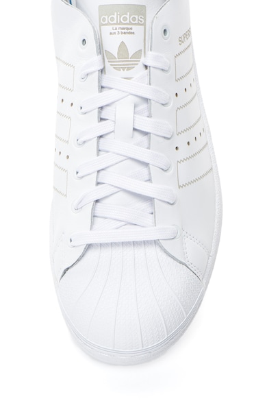 adidas Originals Pantofi sport din piele si piele intoarsa Original Superstar Decon Barbati