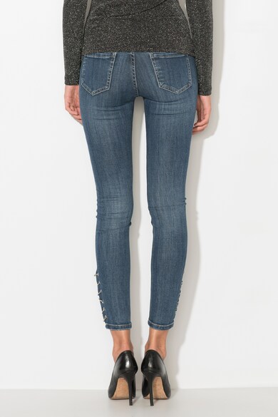 Zee Lane Denim Blugi skinny crop cu inele metalice Femei