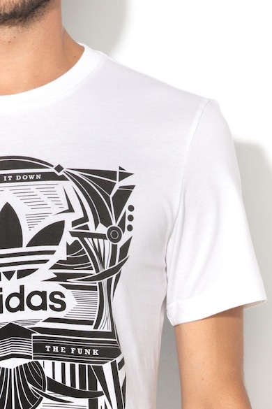 adidas Originals Tricou cu model grafic, Alb Barbati