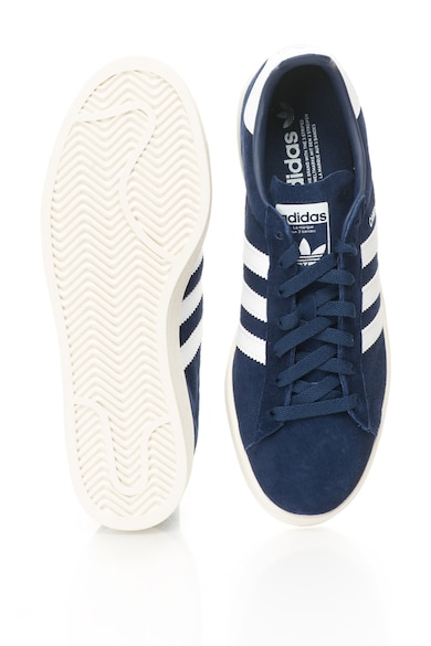 adidas Originals Pantofi sport cu piele intoarsa Campus, Bleumarin/ Alb Barbati