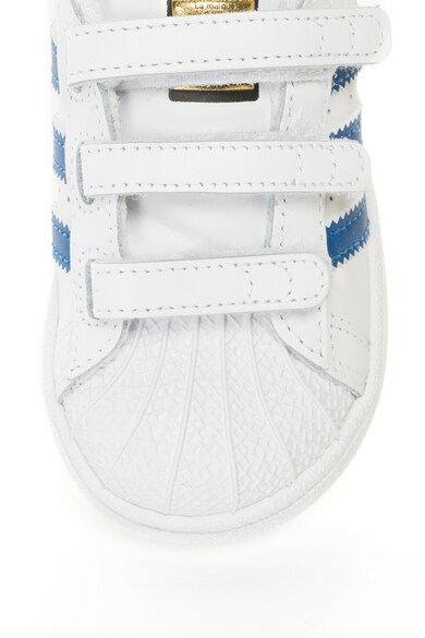 adidas Originals Pantofi sport cu velcro Superstar, Alb/Albastru Fete