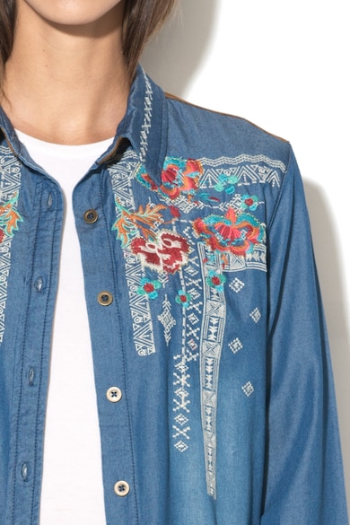 DESIGUAL Camasa lunga din chambray cu broderie florala Lizzy Femei