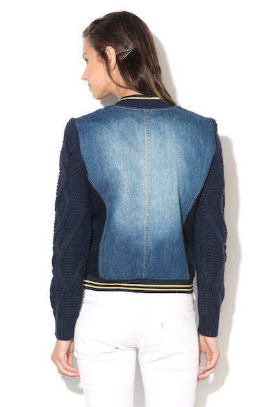 DESIGUAL Jacheta de denim cu aplicatii Laudio Femei