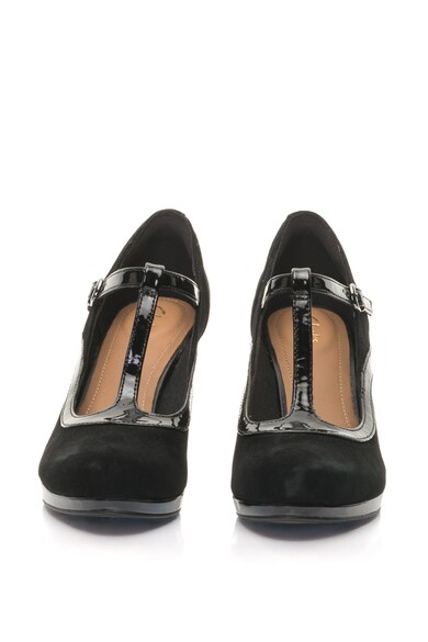 Clarks Chorus Pitch Black Combi T-pántos Cipő női