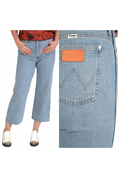 Blugi dama - Retro Crop Boyfriend - 10882-84 - Bumbac - Scurti - Regular fit - Denim - W27-L32 US - Albastru