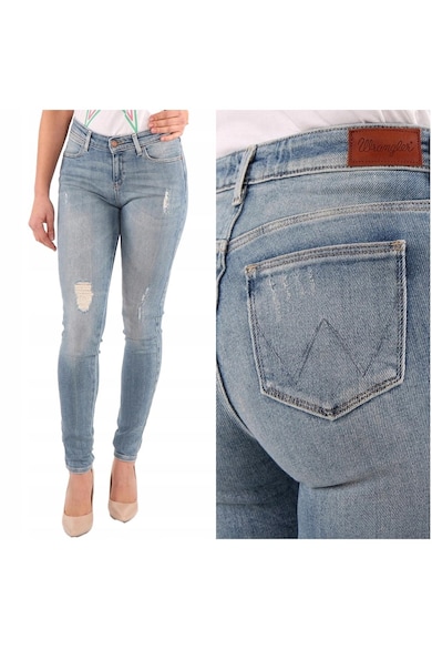 Blugi dama - Skinny - 11083-184 - Bumbac|Poliester|Elastan - Lungi - Petite - Denim - W24-L32 US - Albastru