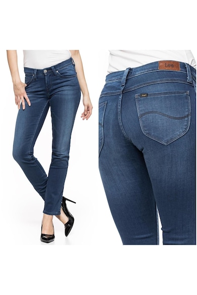 Blugi Dama - Jade - W25-L33 - Bumbac - Fermoar - Lungi - Talie Medie - 5 Bunzuare - High-Quality - Albastru